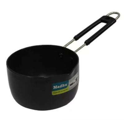 Black Solid Aluminium Sauce Pan - 14 cm